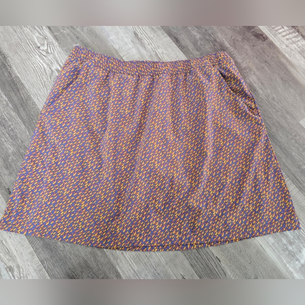 Toad&Co Geo Print Recycled Sunkissed Weekend Skort Large - Picture 2 of 13